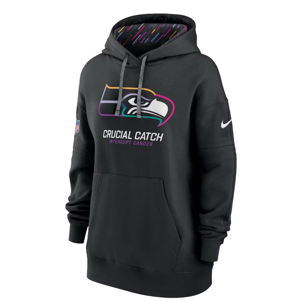 Nike Black Seahawks Crucial Catch Hoodie
